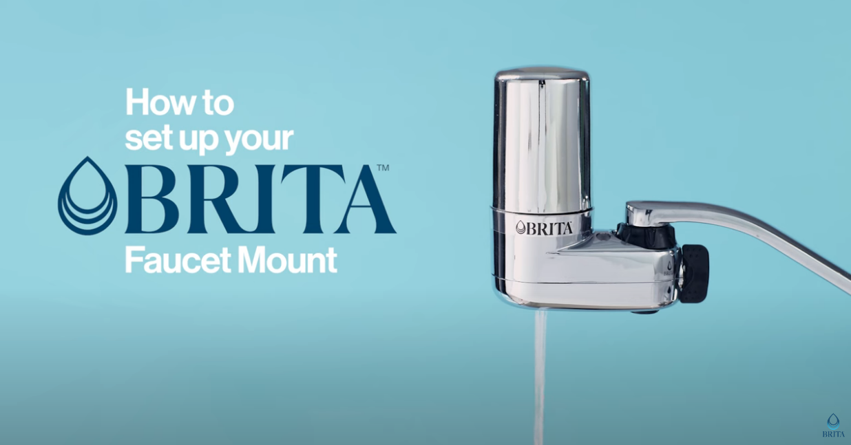 Brita Faucet Mount System, Water Faucet Filtration System with Filter  Change Reminder, Reduces Lead, Made Without BPA, Fits Standard Faucets  Only, Elite Advanced, White, Includes 1 Replacement Filter - Faucet Mount  Water